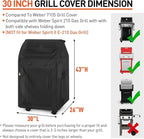 Arcedo Grill Cover 30 Inch Compatible with Weber Spirit 210 Gas Grills, Waterproof Heavy Duty Small Fade Resistant BBQ Cover, Compared to 7105, Not Fit for Spirit II E-210