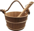 HSE Cedar Large Sauna Bucket & Ladle (6L, Red Cedar)
