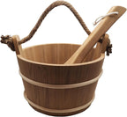 HSE Cedar Large Sauna Bucket & Ladle (6L, Red Cedar)