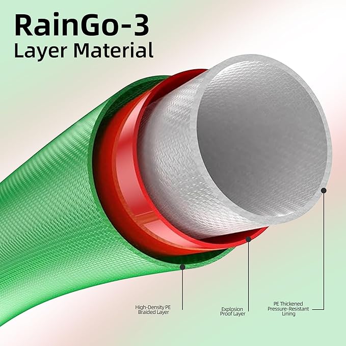 3" x 100' Pool Backwash Hose: Pool Drain Hose, Sump Pump Hose with Heavy-Duty 3-Layer, Lightweight, Kink-Resistant for Pool Drain, Irrigation
