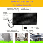 Heated Snow Melting Mats for Doorways- Outdoor Heated Mats- Non-Slip Electric Heated Foot Mats for Winter Snow Removal- Heated Snow Melting Mat for Stairs garages Driveway (30in x 48in)