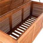 SAFAVIEH PAT7038A Outdoor Collection Elina Teak 47.2" Cushion Deck Box