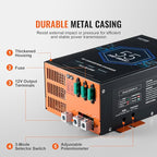 VEVOR RV Converter, 55 Amp, 110V AC to 12V DC RV Power Converter Battery Charger with 4 Stage Smart Charging 13V to 16.5V Adjustable Operating Range, Compatible with Lithium Lead Acid Battery, ETL