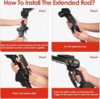 2-in-1 Cordless Pole Saw & Mini Chainsaw, Battery Powered 5.1lb Lightweight Multi-Angle & 13FT MAX Reach 6 Inch Electric Pole Saw for Tree Trimming & Branch Cutting