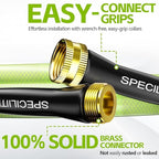 SPECILITE Flexible Garden Water Hose 125 Ft, Heavy Duty, Lightweight and Leak-Proof Pipe× 1/2 In, 3/4" Brass Swivel Fittings,Burst 600 PSI, Non-Expandable, Kink-Proof, For Car, Yard, Outdoor, Lawn