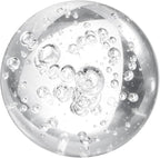uxcell 50mm/2" Crystal Sphere Ball Bubble Glass Solid Decorative Sphere Crystal Ball Prop Ornament for Feng Shui Divination Fortune Telling Tabletop Fountain Decoration, Clear