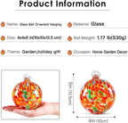 EUSTUMA Hand Blown Glass Witch Ball,Glass Ball Ornament Hanging Garden Gazing Ball Indoor Outdoor Home Décor. (3)