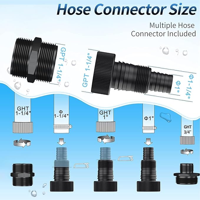 FOTING Stainless Steel Sump Pump 1HP Automatic & Manual Mode- with Float Switch,3500GPH Submersible Water Pump Utility Pump for Swimming Pool Garden Pond Basement with 25ft Cord