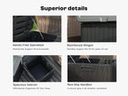 60 Gallon Outdoor Storage Box, Waterproof Patio Deck Box with Lockable Lid, Heavy-Duty HDPE Bench for Garden Tools, Cushions (Black, 60 Gallon)