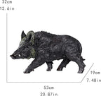 20.87 inch Wild Boar Statue Garden Decor. Durable Resin Outdoor Garden Sculpture and Yard Art Decoration. Suitable for Courtyard Lawns and Patios - Large Lifelike Animal Statue with Weather