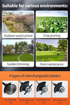 Cordless Weed Wacker, Electric Weed Eater, Grass Trimmer Cordless, 2 Batteries, Weed Erimmer,GCJ-Hong