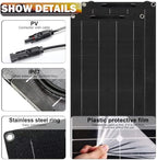 600 Watt Flexible Solar Panel for RV, 2 × 300 Watt 12 Volt Solar Power Panel Kit with 40A Solar Charge Controller Monocrystalline Solar Panels for Camping Off Grid Car Battery Charging Boat