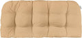 RSH DECOR Sunbrella Tufted Wicker Loveseat Cushion | 41” x 19" | Water and Fade-Resistant Performance Fabric | Outdoor Settee Cushion for Patio Furniture | Made in USA (Cast Sand Tan)