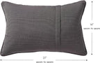 Greendale Home Fashions Sunbrella 21'' x 14'' Rectangle Outdoor Throw Pillow with Removable Cover (Set of 2), Canvas Coal