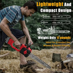 Mini Chainsaw Cordless for Milwaukee 18V Battery, Brushless Electric Chainsaw 12"/ 10" with Auto Oiler & Security Lock, for Tree Trimming, Branch Wood Cutting (Tool Only)