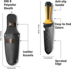 Garden Knife with Sheath, Gardening Tool, Stainless Steel Multi-Purpose Garden Supplies, Ergonomic Handle Hori Hori Knife for Digging, Weeding and Gardening, 7" Stainless Steel Blade, Father's Day Gift