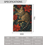 Christmas Cat Garden Flag Vertical Double Sided Outdoor Yard Flags 12.5x18 Inch Burlap Banners Vertical Double Sided for Outdoor Decor Lawn