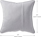 Greendale Home Fashions Sunbrella 20" Square Outdoor Throw Pillow with Removable Cover (Set of 2), Canvas Granite 2 Count