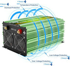 EDECOA 24V 3500W Pure Sine Wave Power Inverter 3500 Watts Model DC 24V to AC 110V 120V 4 AC Outlets and 1 Hardwire Terminal with LCD Display and Remote Controller