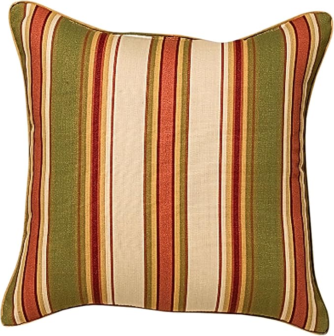 BrylaneHome Indoor/Outdoor Chair Pads (Set of 4) - 16" L x 15.6" W - Water, Stain & Fade Resistant - Geranium