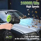 Blumway Leaf Blower Cordless with Battery, Handheld Leaf Blower, Electric Cordless Leaf Blowers with 2 Pcs 3.0Ah Batteries and Charger for Lawn Care, Patio, Leaves, Dust, Car