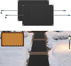 Snow Melting Mats Outdoor for Walkways, 20 x 30 in 2 Pack No-Slip Heated Outdoor Mats with 10 ft Power Cord, 3 in/h Speed Snow and Ice Melting Pads for Winter Backyards Snow Removal