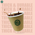ECO SOUL 12oz Compostable Ripple Cups (50 Pack) – Biodegradable Paper Cups, Non-Toxic Disposable Cups for Hot Drinks, To-Go Coffee Cups, Eco-Friendly & Ripple Paper Cups