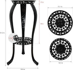 Ufine 2 Tier Metal Plant Stand Indoor Outdoor Iron Art Flower Pot Holder Tall Plant Display Rack for Corner Porch 2-Pack, Black