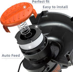 10 Pack Weed Eater String Compatible with Black+Decker, AF-100 0.065" Weed Wacker String Refill 240ft Automatic Feed String Trimmer Replacement Spool Line for Black&Decker(8 Spool+2 Cap+2 Spring)