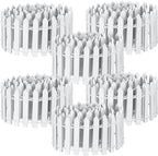 Kigley 6 Pcs 40 Inch Fairy Fence Wood Miniature Garden Picket Fence Decorations for DIY Plant Pot House Home Dollhouse Outdoor Diorama Project(White)