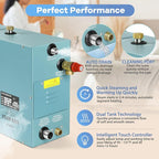 Kooby 4KW Luxury Self-draining Steam Generator Shower Sauna Bath Home Steam Bath Spa Generator with Waterproof Control and Auto Drain 95-131℉ for Max Space Heating 4 m³ (145 ft3)