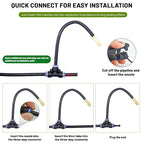 360° Adjustable Drip Irrigation System - 20FT Garden Watering System with 5 Nozzles, Garden Irrigation System, Greenhouse Accessories, Atomizing System for Yard, Lawn, Plants, 5/16 inch Hose