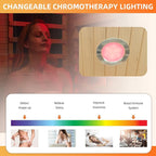 Infrared Sauna for Home, 1 Person Full Spectrum Infrared Sauna, Indoor Dry Roomy Sauna with Rapid Heating 4 Carbon Panels&1 Carbon Tube, 7 Color Therapy Lights, 110V
