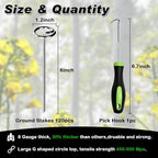 FEED GARDEN 120 Pack Landscape Staples 8 Gauge 6 Inch Galvanized Garden Stakes SOD Pins Yard Lawn Spikes for Plant Cover, Tent, Weed Barrier Fabric, Turf, Inflatable and Outdoor Decoration