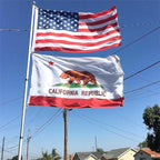 California Republic State Flag 4x6 FT Made in The USA-Heavy Duty Vibrant Colors Double Sided Cali CA Flag with 2 Brass Grommets for Home/Company/Indoor Outdoor Decoration
