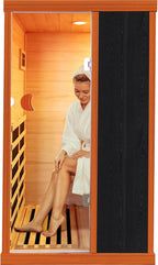 Sauna Far Infrared Sauna at Home 800W Indoor Sauna Room for 1 Person, Dry Sauna with Low EMF