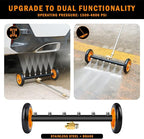 Undercarriage Pressure Washer Attachment with 6 Nozzles, Siebwin 16" Dual-Function Water Broom for Pressure Washer Undercarriage Cleaner with 3 Pieces Extension Wand, 4000 PSI, 1 Adapter