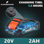8-Inch Cordless Pole Saws 20V Electric Pole Saw for Tree Trimming Pole Chainsaw with 2.0Ah Battery & Charger 9.5 Ft MAX Reach Pole Chainsaw for Branch Cutting