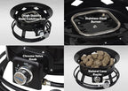 Flame King Smokeless Propane Fire Pit, 19-inch Portable Firebowl, 58K BTU with Self Igniter, Cover, & Carry Straps for RV, Camping, & Outdoor Living