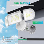 iMaihom 140W Flood Lights Outdoor, 14000LM Ultra Bright LED Flood Light Outdoor, 3 Adjustable Heads Security Lights, IP65 Waterproof Outside Flood Light, 6500K Floodlight for Yard Garage Court (White)