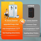 Smartmak Portable Steam Sauna, Personal Steam Sauna Tent at Home, Indoor Full Body Sauna Box, with 4L 1600W Steamer, Remote Control, Folding Chair, 16 Levels