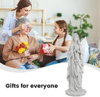 Virgin Mary Praying Statue 31.49 Inch Tall Outdoor Garden Religious Garden Statue Mary Statue Outdoor Yard Patio Deck Home Entryway Hallway Sculpture Magnesium Oxide Stone （White Virgin Mary）