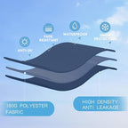 GREEN PARTY 15 ft Rectangle Patio Umbrella with Base Included, Double-Sided Table Umbrella with Crank, Large Outdoor Umbrellas for Patio Poolside Garden Backyard, Navy Blue