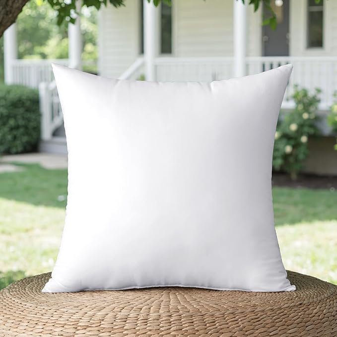 MIULEE 20x20 Pillow Insert Throw Pillow Insert, Outdoor Pillows Water-Resistant Premium Outdoor Pillow Stuffer Sham Square for Couch Sofa Patio Furniture Cushion Porch Swing