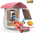 birdsnap® PAV- Smart Bird Feeder with Camera Solar Powered, 64GB Card & 2K HD Record Video Bird Camera Live with 5 DIY Add-ons, AI Identify Auto Capture, Ideal Gift for Birds Lover