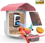 birdsnap® PAV- Smart Bird Feeder with Camera Solar Powered, 64GB Card & 2K HD Record Video Bird Camera Live with 5 DIY Add-ons, AI Identify Auto Capture, Ideal Gift for Birds Lover