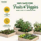 Greenes Fence Original Pine Raised Garden Bed, 80 Sq. Ft. 12' x 12' x 10.5-14" - Made in USA with American Pine