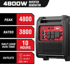 PowerSmart 4800-Watt Portable Inverter Generator with Wheels Handle Kit, CO Protect, Quiet, 30 Amp for RV-Ready, HB5046C