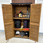 Outdoor Storage Shed Garden Cabinet with Strong Iron Frame Large Garden Shed with Floor,Waterproof