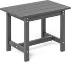 LUE BONA Outdoor Side Table, HDPS Large Size Outdoor Table, Adirondack Side Table, Outside End Table for Patio, Porch,Beach, Garden, Weather Resistant/Easy Maintenance, Dark Gray